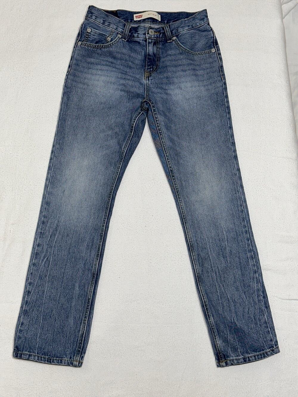 Levis 511 Jeans Boys 14 Reg 27x27 Blue Straight Denim Medium Wash Western Denim